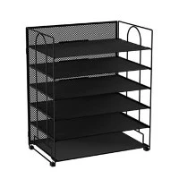 6 Tier -kirjetaulu työpöydälle